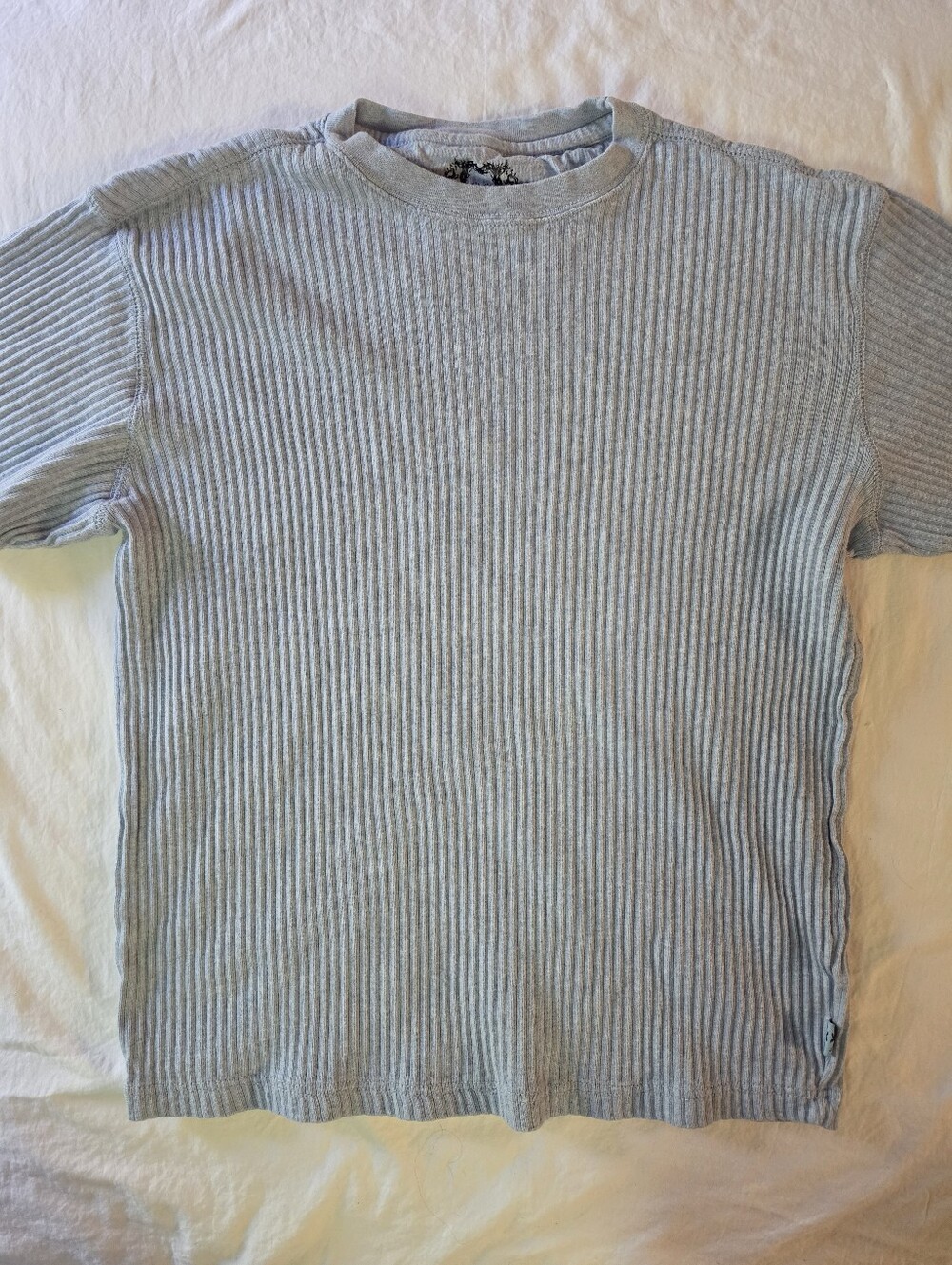 Modern Culture Vintage 2010 Periwinkle Blue Wide Ribbed Cotton Tee XL